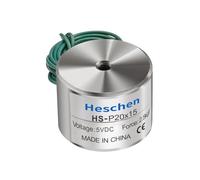 Heschen DC Holding Electromagnet HS-P20x15 Suction Cup Magnet, 20x15mm, DC 5V