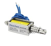 Heschen DC Solenoid Electromagnet, Push Pull Type, HS-0530B, DC24V 840mA, 10mm Stroke, Initial Force 0.5N, Max Keep Force 5N, Open Frame, Linear Motion (24, Volts)