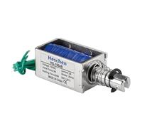 Heschen DC Solenoid Electromagnet, Push Pull Type, HS-1564B, DC12V 3A, 20mm Stroke, Initial Force 3N, Max Keep Force 60N, Open Frame, Linear Motion