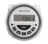 Heschen Digital LCD Power Weekly Programmable Timer Relay Switch, CN304, 220-250VAC 16Amp, SPST, 5 Pin