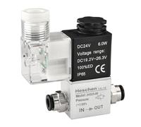 Heschen Electrical Pneumatic Solenoid Valve 2V025-08 24VDC PT1/4 2/2 Way Normally Closed CE IP65