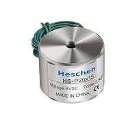 Heschen Electromagnet Magnet Solenoid, P20-15, OD 20mm, DC 6V, 2.5Kg/5.5lb