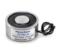 Heschen Electromagnet Magnet Solenoid P65/30, OD: 65mm, DC 24V, 80Kg/176 lb