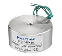 Heschen Electromagnet Magnet Solenoid, P65/30, OD 65mm, DC12V 13W, 80Kg/176 lb