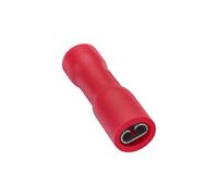 Heschen Female Quick Disconnects Vinyl Fully Insulated, FDFD1.25-110, 2.8 x 0.5mm Cable Terminal, for 0.5-1.5mm² (22-16 AWG), Red, 100Pack