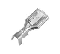 Heschen female spade quick splice crimp terminals 6.3mm crimp connector non insulated 100 pcs with hook