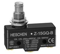 Heschen General Purpose Micro Switch Z-15GQ-B, Panel Mount Plunger, Medium OP, 3 Screw Terminal, 15A Rated Current