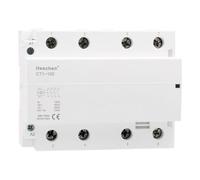 Heschen Household AC Contactor, CT1-100, 4 Pole Four Normally Open, AC 220V/240V Coil Voltage, 35 mm DIN Rail Mount