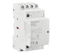 Heschen Household AC Contactor, CT1-16, Ie 16A, 4 Pole, Four Normally Open, AC 24V Coil Voltage, 35mm DIN Rail Mount
