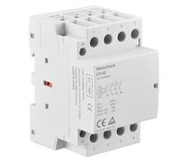 Heschen Household AC Contactor, CT1-32, Ie 32A, 4 Pole, Four Normally Open, AC/DC 24V Coil Voltage, 35mm DIN Rail Mount, TUV Listed