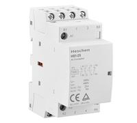 Heschen Household AC Contactor, HS1-25, Ie 25A, 4 Pole 2NO 2NC, 35 mm DIN Rail Mount (AC 220V)