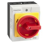 Heschen Main Switch, Load Isolation Switch,LW42B0-20/4BF, 4 Poles(3+N), Ie 20A, Ue 415VAC, ON-OFF, Rotary Switch, IP65 Waterproof Housing, For Connecting Switches And Disconnecting