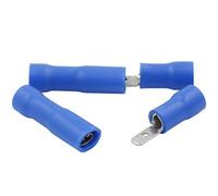 Heschen Male/Female Quick Disconnects Vinyl Fully Insulated, FDFD+MDD2-110, 2.8 x 0.5mm Cable Terminal, for 1.5-2.5mm² (16-14 AWG), Blue, 100Pack