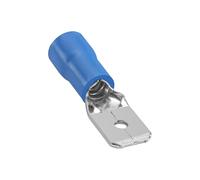 Heschen Male Quick Disconnects Vinyl insulated,MDD2-250, 6.3 x 0.8 mm Cable Terminal for 1.5-2.5mm² (16-14 AWG) Blue 100Pack