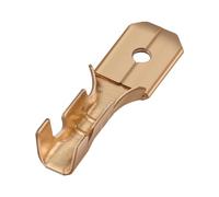 Heschen male spade quick splice crimp terminals 6.3mm crimp connector non insulated 100 pcs