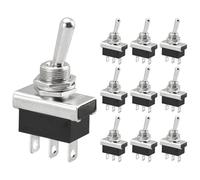 Heschen Metal Toggle switch Flick Flip, KN3D-102, 12V 25A, ON/ON, 2 Positon, 3 Pin, For Car Dash Light (10)