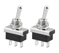Heschen Metal Toggle switch Flick Flip, KN3D-102, 12V 25A, ON/ON, 2 Positon, 3 Pin, For Car Dash Light (2)