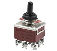 Heschen Metal Toggle Switch, KN3C-303, 3PDT, maintained, ON/OFF/ON 3 position, 15A 250VAC, 10A 380VAC, CE, with Waterproof Cover