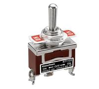 Heschen Metal Toggle Switch, RT1122, SPDT, Maintained, ON/OFF/ON 3 position, 15A 250VAC, CE