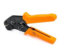 Heschen Mini Ratchet Crimper Plier, SN-02C, Ring & Insulated Terminals Crimping Tools, Use for 0.25-2.5mm² (20-13 AWG), Orange