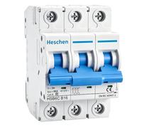 Heschen Miniature Circuit Breaker HSB6C B Curve 8kA DIN Rail Mount 3P 16A