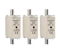 Heschen NH Fuse Link, NH000, gG, Front Indicator,Combination Detector, AC 500V 120KA,Pack of 3 (16A)