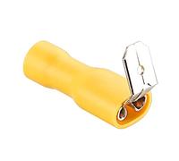 Heschen Piggyback Spade Crimp Terminal Connector 0.5-6.0mm², 22-10 AWG, Yellow, 25PCS