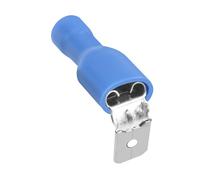 Heschen Piggyback Spade Crimp Terminals, 16-14 AWG,1.25-2.5mm²,Insulated Quick Disconnect Electrical Wire Connectors,Blue,100 pcs
