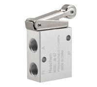Heschen Pneumatic Roller Lever Mechanical Valve, JM-07 3 Way 2 Position, PT1/4 Normally Closed