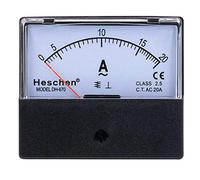 Heschen Rectangle Panel Mounted Current Meter Ammeter Tester DH-670 AC 0-20A Class 2.5 CE listed