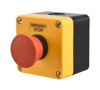 Heschen Red Sign Momentary Emergency Stop Switch Push Button Switch 660V 10A with Box 1NO1NC