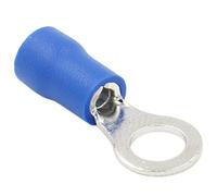 Heschen Ring Terminal Crimp Connectors Vinyl Insulated Wire Electrical Connector, RV2-5S, Stud Size #10, for 1.5-2.5mm² (16-14 AWG), Blue, 100Pack