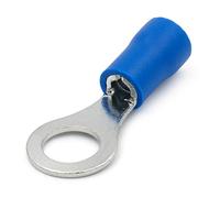 Heschen Ring Terminal Crimp Connectors Vinyl Insulated Wire Electrical Connector RV2-6 Stud Size 1/4" for 1.5-2.5mm² (16-14 AWG) Blue 100Pack
