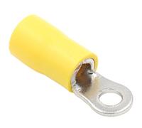 Heschen Ring Terminal Crimp Connectors Vinyl Insulated Wire Electrical Connector RV5.5-3.5 Stud Size #6 for 4-6mm² (12-10 AWG) Yellow 100Pack