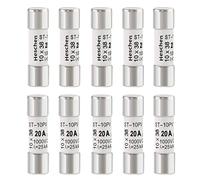 Heschen Solar DC1000V PV Fuse, Photovoltaic Fuses, gPV Type Fuse Link, ST-10PV, 10 * 38mm, 20A 1000VDC, for Solar PV System Protection, 10PCS