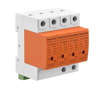 Heschen Surge Protective Device, LYD1-C40/385, 4P 385V 20KA, Fire-Proof, Low-Voltage Arrester, 35mm DIN Rail Mounting (With Remote Terminal)
