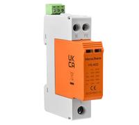 Heschen Surge Protective Device SPD, HS-40D, 275VAC 20KA, 1+NPE, L-Line Down, Fire-Proof, Low-Voltage Arrester, 35mm DIN Rail Mounting (With Remote Terminal)