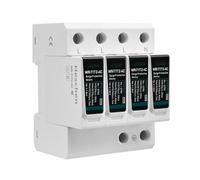 Heschen Surge Protective Device SPD, WR-T1T2-AC,275V, In 20kA, Iimp 7KA, T1+T2 Type, Fire-Proof, Low-Voltage Arrester Device, 35mm DIN Rail Mounting (4P)
