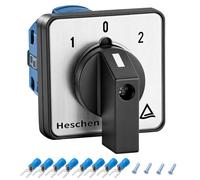Heschen SZW26-20/D202.2 Rotary Switch 20A 660V 3 Position 2 phase ON-OFF-ON | 1-0-2,660v 20a,8 terminals,Universal selector changeover switch,for industrial motor control panel