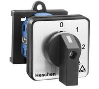 Heschen Universal Rotary Cam Selector Changeover Switch, SZW26-20/0-4.2-B11R, 35 mm DIN Rail Mount, 660V 20A, 5 Position, 2 Phase, 8 Terminals