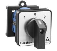 Heschen Universal Rotary Cam Selector Changeover Switch, SZW26-20/D202.2-B11R, 35 mm DIN Rail Mount, 660V 20A ON-OFF-ON, 3 Position 2 Phase 8 Terminals CE/TUV Listed