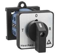 Heschen Universal Rotary Cam Selector Changeover Switch, SZW26-20/LH3.3-B11R, 35 mm DIN Rail Mount, 660V 20A 4 Position 3 Phase 12 Terminals