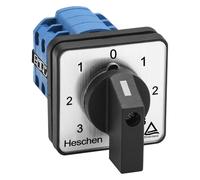 Heschen Universal Rotary Cam Selector Changeover Switch, SZW26-20/ZC.111111.3, 660V 20A, 7 Position, 3 Phase, 12 Terminals, CE/TUV