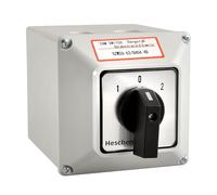 Heschen Universal Rotary Changeover Switch SZW26-63/D404.4D 660V 63A ON-OFF-ON 3 Position 4 Phase 16 Terminals CE with Master Switch Exterior Box, Suitable For AC Circuit Conversion, TUV