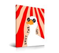 HesenDot 30X40CM Funny Shut the Duck Up Framed Wall Art, Set of 1