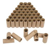 HESESOH 50 Pack Cardboard Tubes for Crafts - 1.57 x 3.94 Inches - Brown Toilet Paper Empty Rolls Round Thick Tubes Sturdy for Classroom Family Handmade DIY Projects