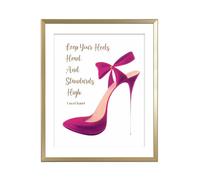 heshengzaixian Keep Your Heels Head Standards High Inspirational CoCO Quote Wall Art Prints,Modern Fashion Décor Poster for Girlfriend Girls Room Spa Beauty Salon Set1(Unframed) 8x10