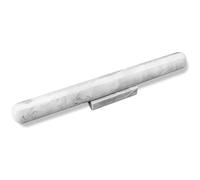 HESHIBI French 15.8" Polished Marble Rolling Pin with Marble Base, Non-Stick for Baking Pizza Dough, Pie & Cookie (White)
