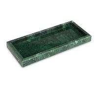 HESHIBI Marble Bathroom Vanity Tray,Luxury Natural Stone Small Decorative Tray,Soap Dispenser Dresser Top Perfume Home Kitchen Toilet Tank Sink Tray for Soap Bottles, Key Trinket Ring Tray(Green)