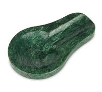 HESHIBI Marble Spoon Rest for Kitchen Stove Countertop, Marble Utensil Holder, Perfect for Spatula, Ladle, Fork (1, Blackish Green)